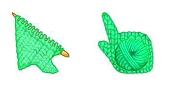 Green Knitting Cursor Pack