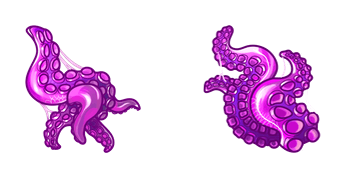 Purple Kraken cute cursor