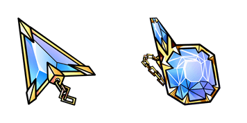 Gold & Blue Diamond Cursor Pack