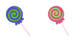 Halloween Blue & Pink Lollipop Cursor Pack