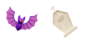 Halloween Bat & Tombstone 3D Cursor Pack