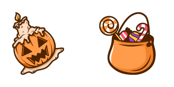 Halloween Pumpkin Candle & Candy Bag