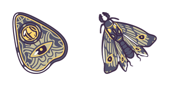 Ouija Planchette & Hawk Moth Animated