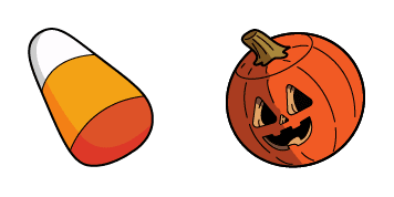 Halloween Candy Corn & Jack-O-Lantern Animated