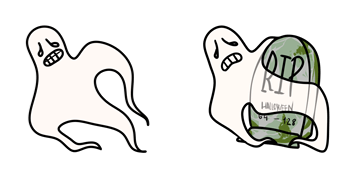 Halloween Ghost & Gravestone Cursor Pack