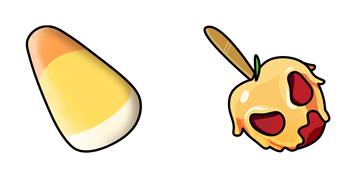 Halloween Candy Corn & Toffee Apple Cursor Pack