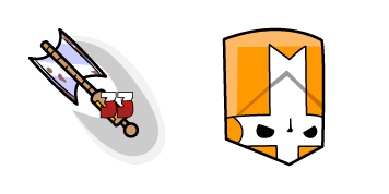 Castle Crashers Orange Knight & Axe Animated cute cursor