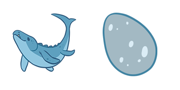 Cute Baby Mosasaurus Cursor Pack