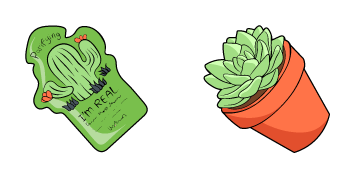 VSCO Girl Cactus Mask & Succulent Plant