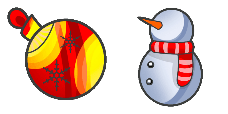 Christmas toy and a snowman