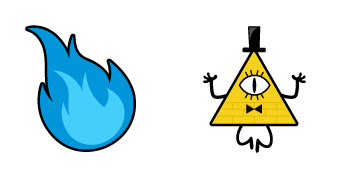 Gravity Falls Bill Cipher & Blue Flame Cursor Pack