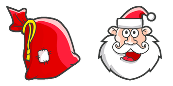 Gift bag and Santa Claus Cursor Pack