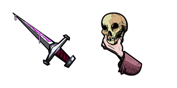 Shakespeare Hamlet Poisoned Sword & Yorick’s Skull cute cursor