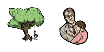 Harper Lee To Kill a Mockingbird Atticus with Scout Finch & Tree cute cursor