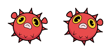 Cuphead Pufferfish Cursor Pack