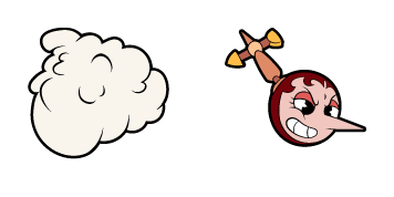 Cuphead Hilda Berg & Cloud Cursor Pack