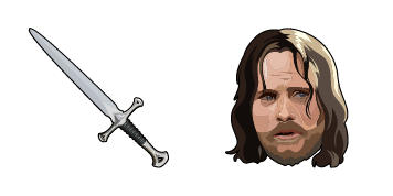 LOTR Aragorn & Anduril Sword cute cursor