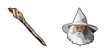 LOTR Gandalf the Grey & Wizard Staff cute cursor