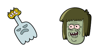 Regular Show Muscle Man & Hi Five Ghost Cursor Pack