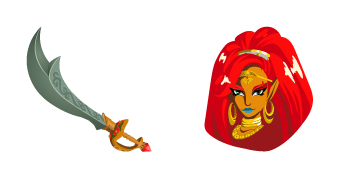 The Legend of Zelda Urbosa & Scimitar of the Seven Sword Cursor Pack