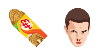 Stranger Things Eleven & Eggo Waffles Cursor Pack