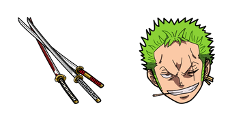 One Piece Roronoa Zoro & Swords Cursor Pack