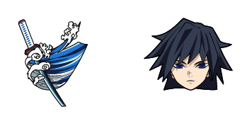 Demon Slayer Giyu Tomioka & Blue Nichirin Blade Animated