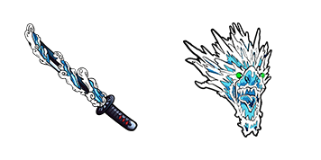 Demon Slayer Water Breathing Sword Cursor Pack