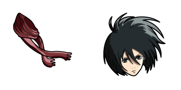 Attack on Titan Mikasa Ackerman & Scarf Cursor Pack