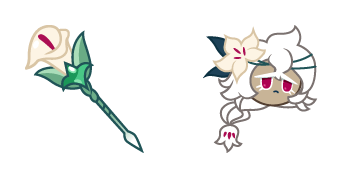 Cookie Run White Lily Cookie & Staff Cursor Pack