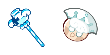 Cookie Run: Kingdom Milk Cookie & Healing Milk Mace Animated cute cursor