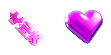 Y2K Love Heart 3D Cursor Pack