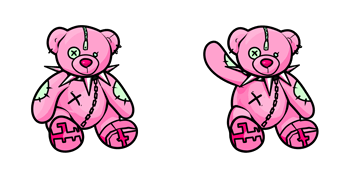 Pink Punk Teddy Bear