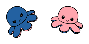 Reversible Octopus Animated cute cursor