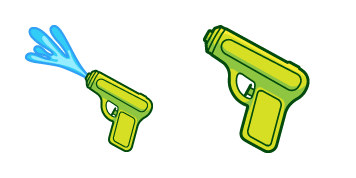 Green Water Gun Toy Cursor Pack