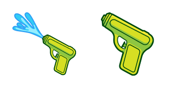 Green Water Gun Toy Animated