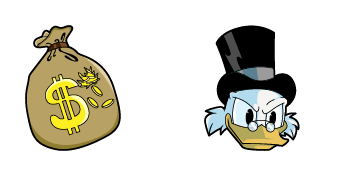 DuckTales Scrooge McDuck & Money Bag Cursor Pack