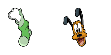 Pluto & Bone in Sock Cursor Pack