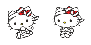 Hello Kitty Halloween Mummy Cursor Pack