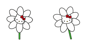 Hello Kitty Flower Animated