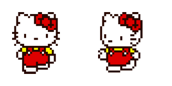 Hello Kitty Pixel Aimated