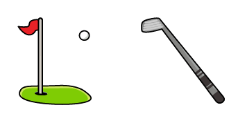 Golf Hole & Club Animated