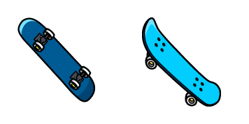 Flipping Blue Skateboard Animated