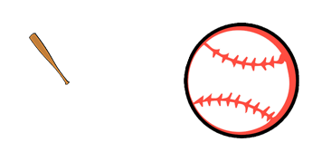 Baseball Bat Hitting Ball Cursor Pack