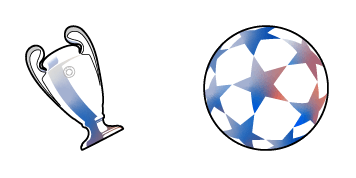 UEFA Champions League Logo & Cup Animated cute cursor