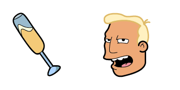 Futurama Zapp Brannigan & Champagne Cursor Pack