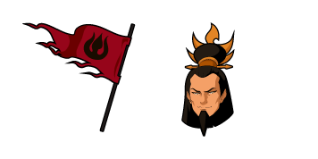 Avatar The Last Airbender Ozai & Fire Nation Flag cute cursor