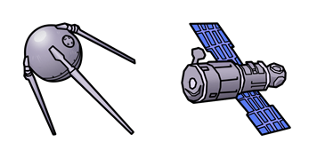 Sputnik 1 & Space Station Cursor Pack