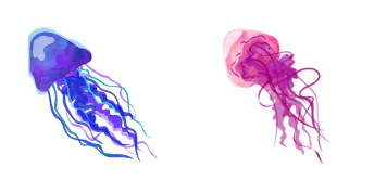 Watercolor Jellyfish Cursor Pack