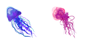 Watercolor Jellyfish cute cursor
